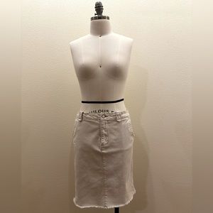 Low rise American Eagle distressed denim skirt